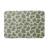 Tapis De Bain Impression de vache verte Sage (Devant)