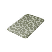 Tapis De Bain Impression de vache verte Sage (Angle)
