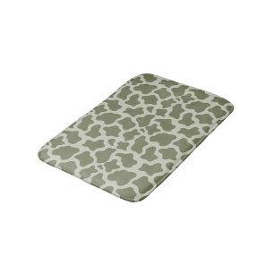 Tapis De Bain Impression de vache verte Sage