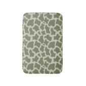 Tapis De Bain Impression de vache verte Sage (Devant (Vertical))