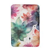 Tapis De Bain Impression et motif d'aquarelle florale (Devant (Vertical))