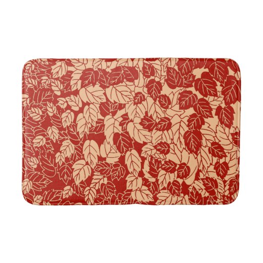 Tapis De Bain Impression feuille japonaise, Mandarin orange (Devant)