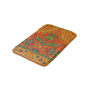 Tapis De Bain Impression florale persane décorative