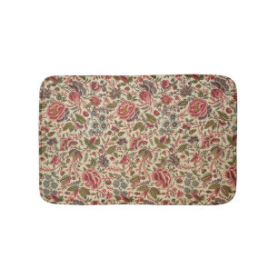 Tapis De Bain Impression florale vintage colorée
