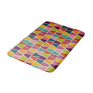 Tapis De Bain Impression géométrique Mosaïque moderne du milieu