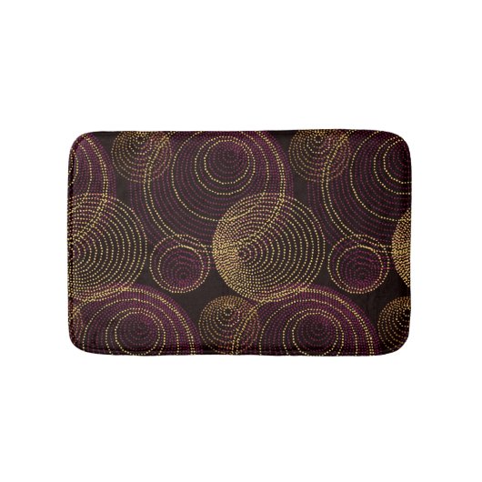 Tapis De Bain Impression géométrique Or Luxuriante (Devant)