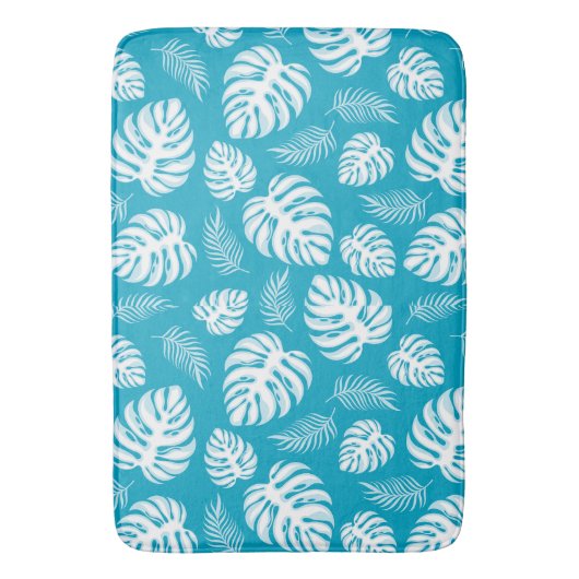 Tapis De Bain Impression Hawaïenne bleue (devant Vertical)