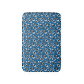Tapis De Bain Impression léopard animal bleu (Devant (Vertical))