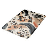 Tapis De Bain Impression léopard exotique de peinture abstraite  (Angle)