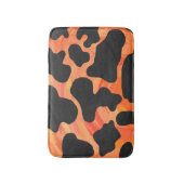 Tapis De Bain Impression noire et orange de vache (Devant (Vertical))
