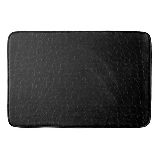 Tapis De Bain Impression peau d'alligator noir (Devant)