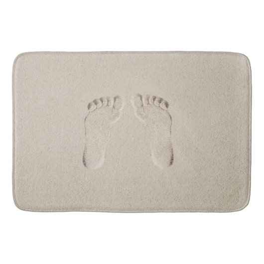 Tapis De Bain Impression pieds nus dans le sable de plage (Devant)