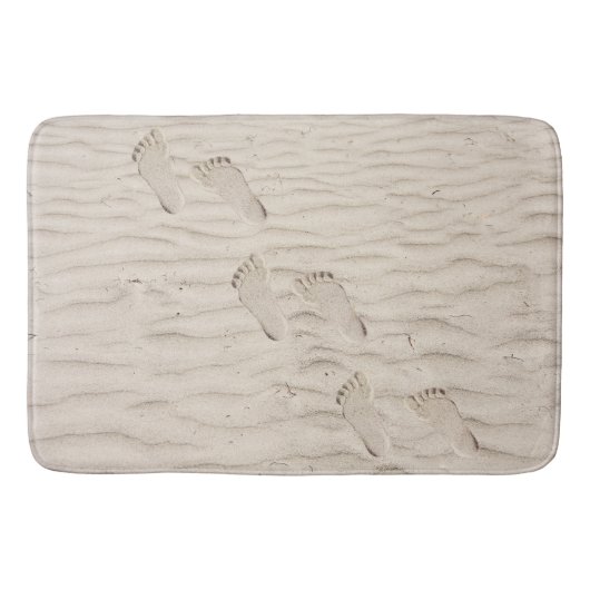 Tapis De Bain Impression pieds nus dans le sable de plage (Devant)