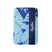 Tapis De Bain Impression rétro bleue (Devant (Vertical))