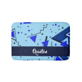 Tapis De Bain Impression rétro bleue (Devant)