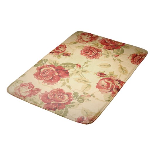 Tapis De Bain Impression rose antique (Angle)