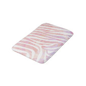 Tapis De Bain Impression rose et blanc Zebra (Angle)