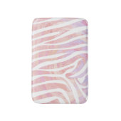 Tapis De Bain Impression rose et blanc Zebra (Devant (Vertical))