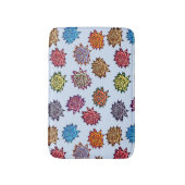 Tapis De Bain Impression Rose pointillée, Modèle Floral Moderne (Devant (Vertical))