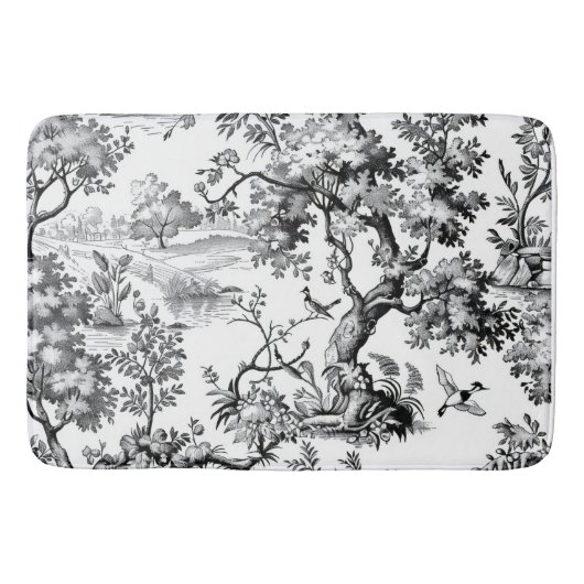 Tapis De Bain Impression toile noire (Devant)