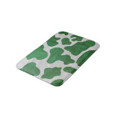 Tapis De Bain Impression verte et blanche de vache (Angle)