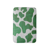 Tapis De Bain Impression verte et blanche de vache (Devant (Vertical))