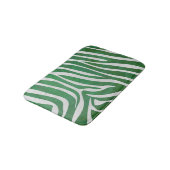 Tapis De Bain Impression verte et blanche Zebra (Angle)