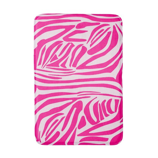 Tapis De Bain Impression zèbre rose (Devant (Vertical))