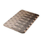 Tapis De Bain imprimé à maille florale noire (Angle)