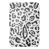 Tapis De Bain Imprimé animalier guépard léopard noir et blanc (devant Vertical)