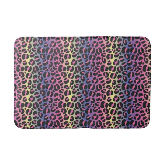 Tapis De Bain Imprimé animalier Léopard Arc-en-Ciel (Devant)