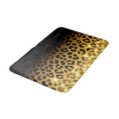Tapis De Bain Imprimé de léopard pailleté or chic (Angle)