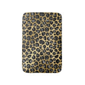 Tapis De Bain Imprimé léopard élégant gris, noir et or (Devant (Vertical))