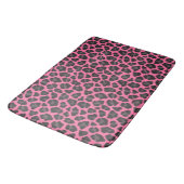 Tapis De Bain Imprimé léopard rose gris (Angle)