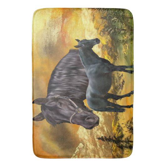 Tapis De Bain Imprimer cheval andalou (devant Vertical)