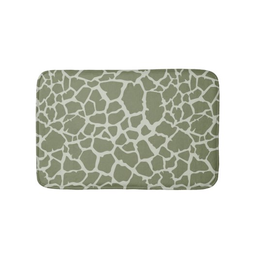 Tapis De Bain Imprimer Giraffe verte Sage (Devant)