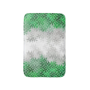Tapis De Bain Indicateur Abstrait Grayromantic Pride