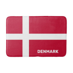 Tapis De Bain Indicateur Danemark du texte personnalisé