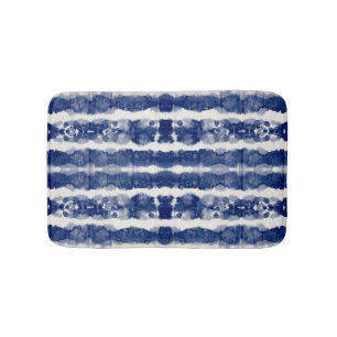 Tapis De Bain Indigo Art : Chaos Aquarelle Abstrait.