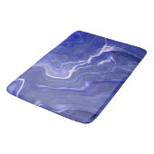 Tapis De Bain Indigo Violet Agate Marbre Abstraction (Angle)