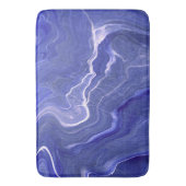 Tapis De Bain Indigo Violet Agate Marbre Abstraction (devant Vertical)