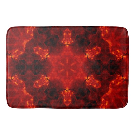 Tapis De Bain Inferno Nexus - Fiery Kaleidoscope Art (Devant)