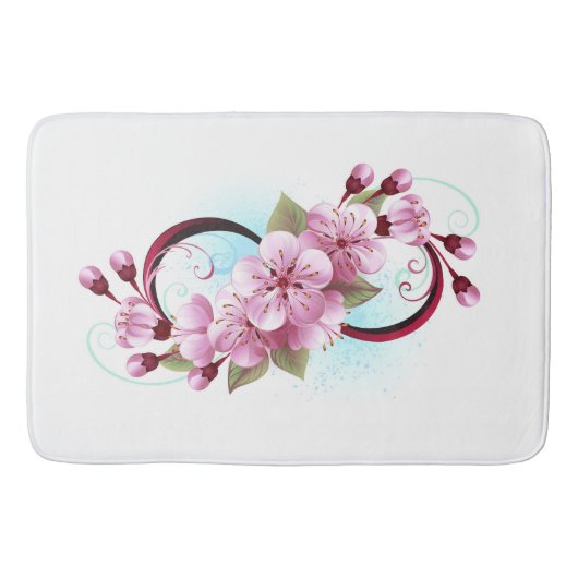Tapis De Bain Infinité avec les fleurs Sakura (Devant)