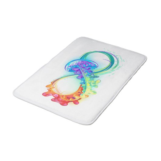 Tapis De Bain Infinity avec Rainbow Jellyfish (Angle)