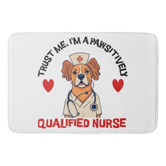 Tapis De Bain Infirmière Qualifiée Pawsitively (Devant)