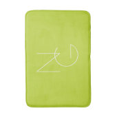 Tapis De Bain Initiales de chevauchement modernes 2 | Lime vert (Devant (Vertical))