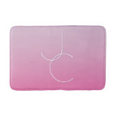 Tapis De Bain Initiales de chevauchement modernes 2 | Ombre rose (Devant)