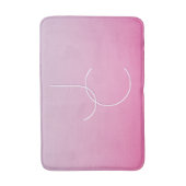 Tapis De Bain Initiales de chevauchement modernes 2 | Ombre rose (Devant (Vertical))