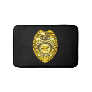 Tapis De Bain Insigne du chef de la police de cuisine