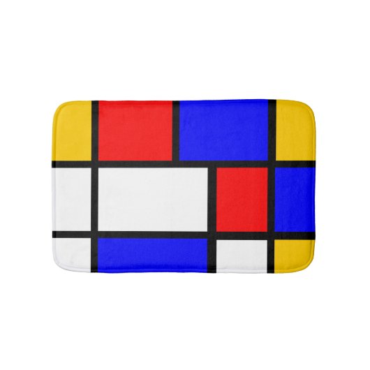 Tapis De Bain Inspiration Mondrian (Devant)